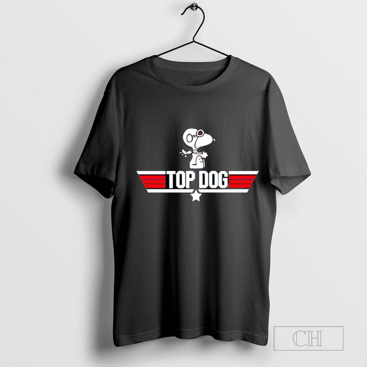 Snoopy top dog top gun T-shirt