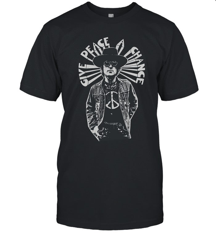 Give Peace A Chance John Lennon T-Shirt Black