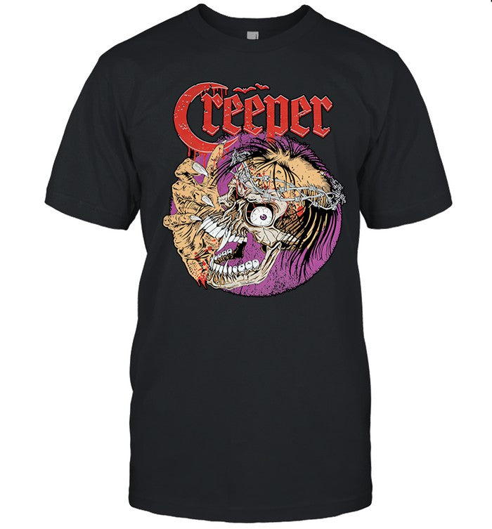 Limited Creeper Distressed Skull-head Shirts