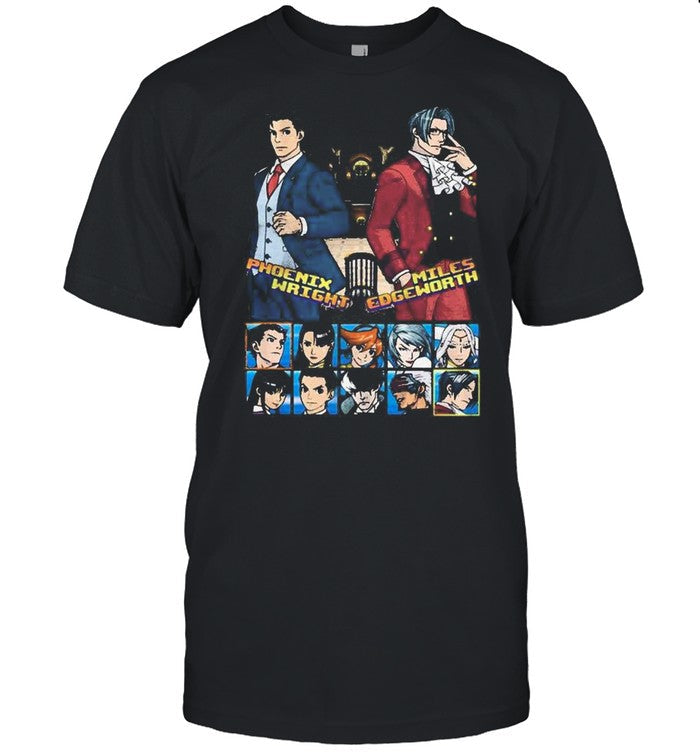 Ace attorney phoenix wright and miles edgeworth charcoal shirt_1