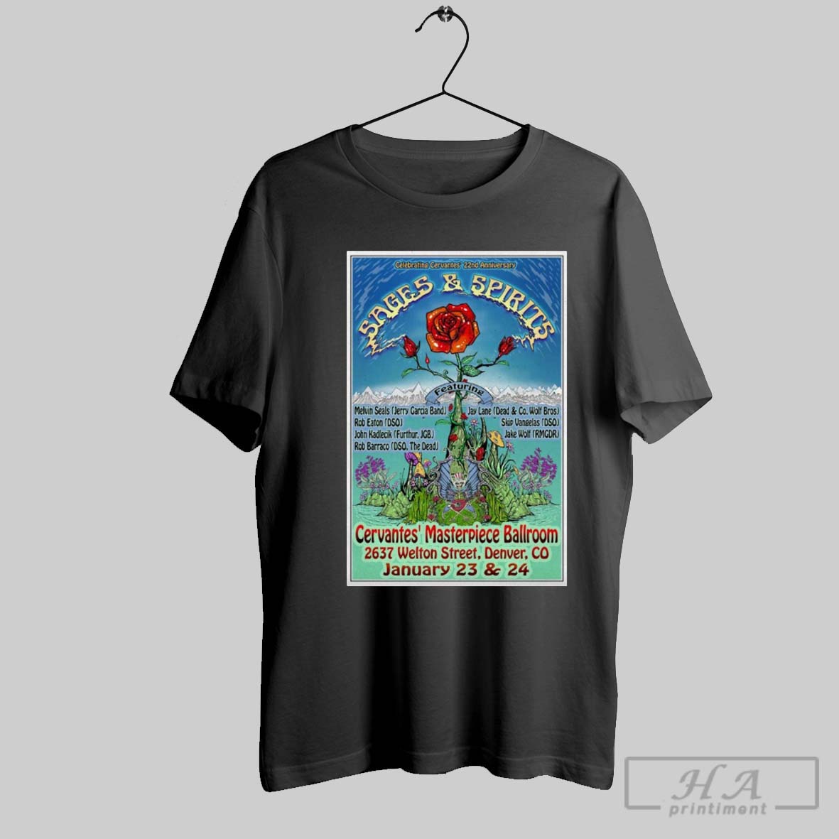Sages And Spirits Jan 23 24 2025 At Cervantes Masterpiece Ballroom In Denver Co Tour Poster T Shirt