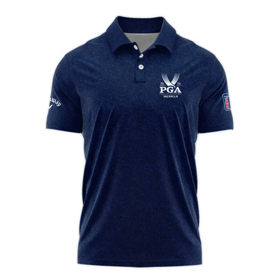 Special Version 2024 PGA Championship Valhalla Callaway Polo Shirt Blue Paperboard Texture Polo Shir
