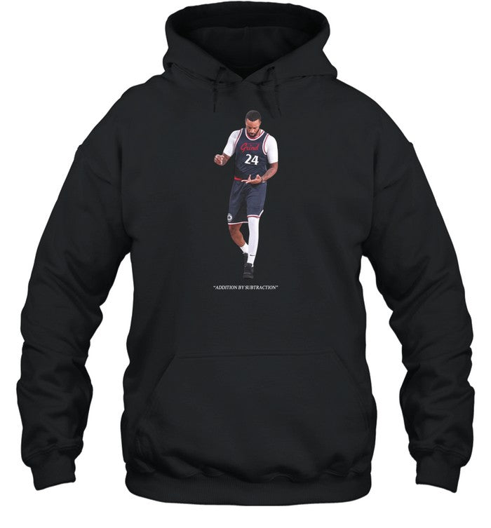 Joey Linn Wearing Addition By Subtraction Hoodie