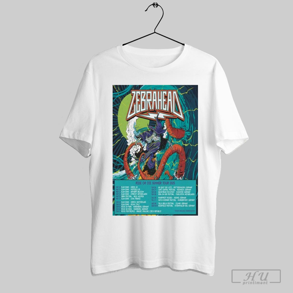 Poster Zebrahead Ride Or Die Summer Tour 2025 T Shirt