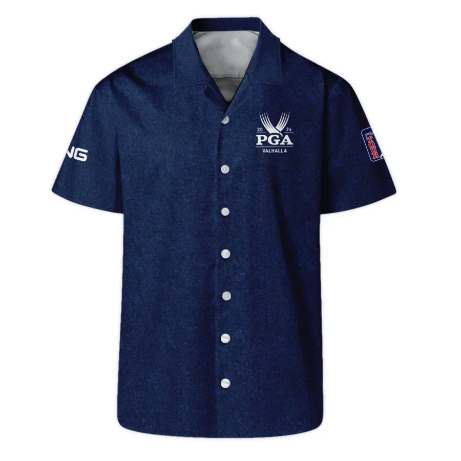 Special Version 2024 PGA Championship Valhalla Ping Hawaiian Shirt Blue Paperboard Texture Oversized