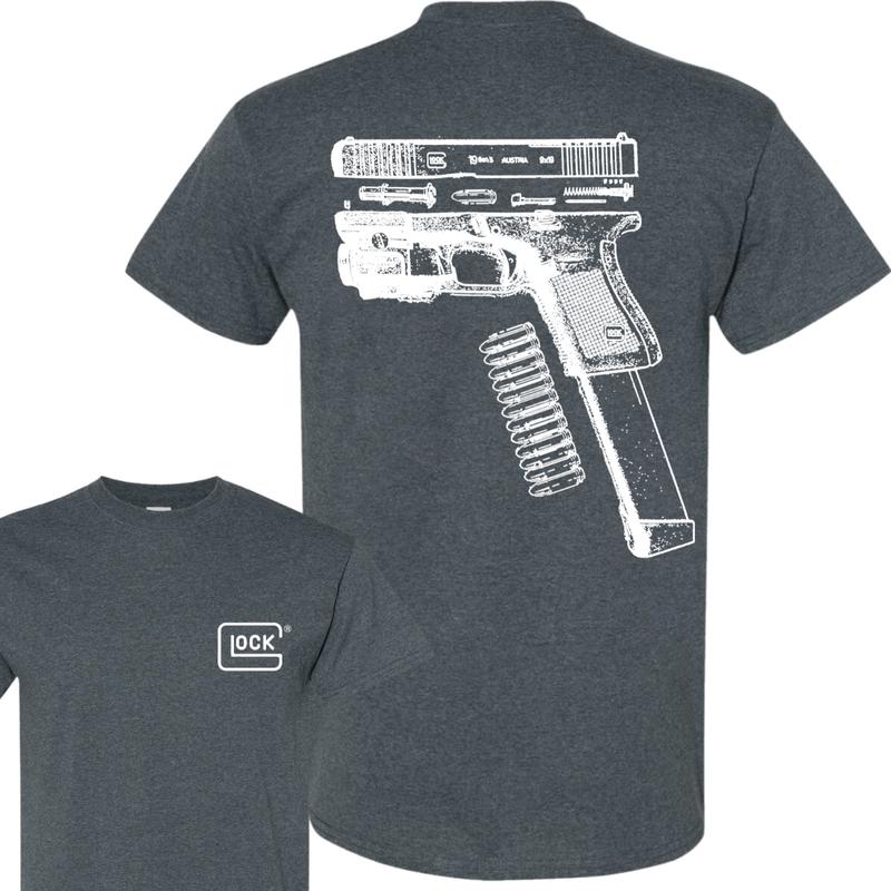 In Glock We Trus T-shirt - Men's Double Sided Tee - Classic, Cotton