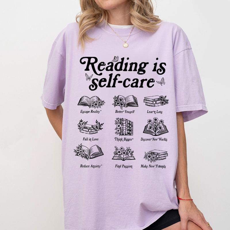 Reading Is Self Care Shirts, Book Lover Shirt, Shirt For Women, Read More Books Shirt, Gift For Book Lover, Bookish Mental Health Shirt, Mental Health Shirt, Book Shirt For Women, Book Lovers Gift, Women's Tops