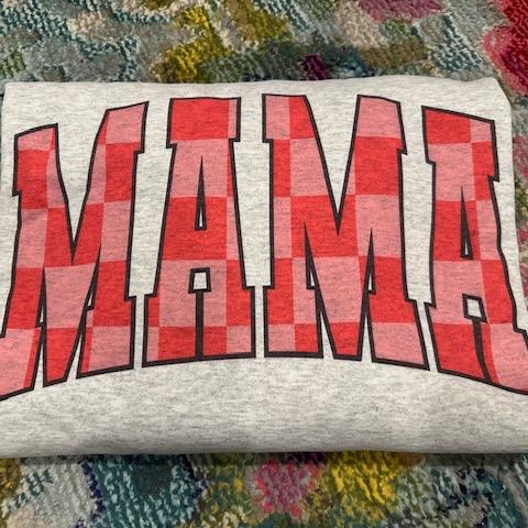 Valentine Mama Pink Varsity Letter Tshirt Sweatshirt