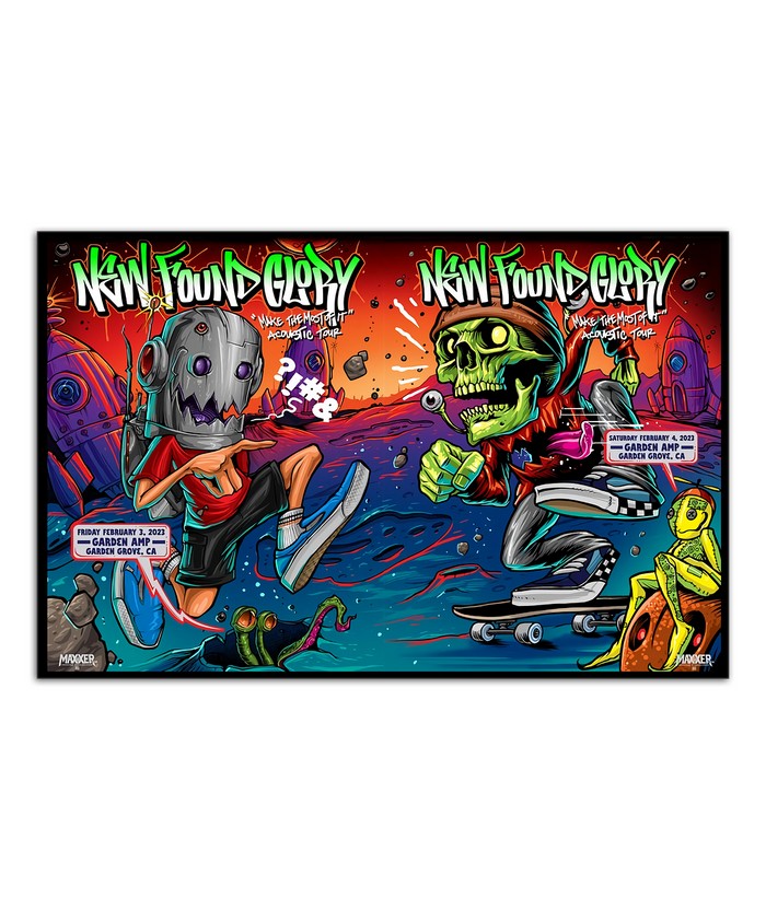 New Found Glory February 3 & 4, 2023 Garden Amp Garden Grove, CA Poster