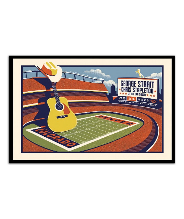 George Strait Chris Stapleton Jun 24 2023 Empower Field At Mile High Denver Colorado Poster