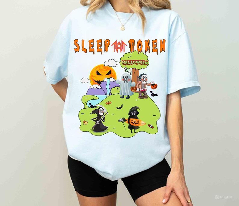 Halloween Sleep Token Shirt Scary Characters Horror Spooky Vibes Tshirt