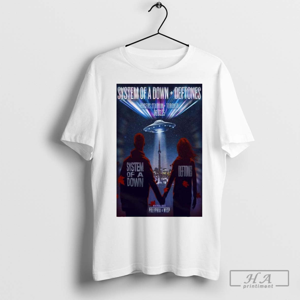 Poster System Of A Down And Deftones Toronto On September 3 2025 T Shirt