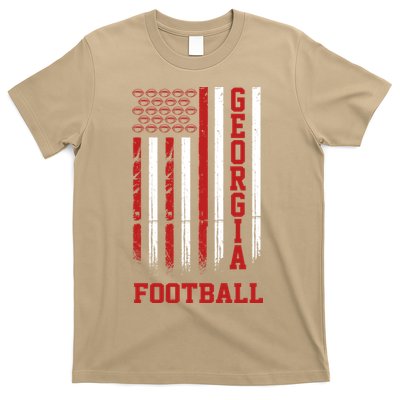 Georgia Football Fan American Flag T-Shirt