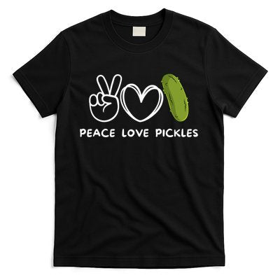 Peace Love Pickles Retro Pickles Lover Food Lover T-Shirt