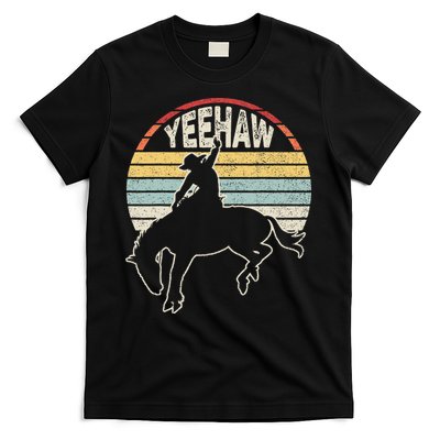 Retro Horse Riding Yeehaw Rodeo Cowboy Western Country T-Shirt
