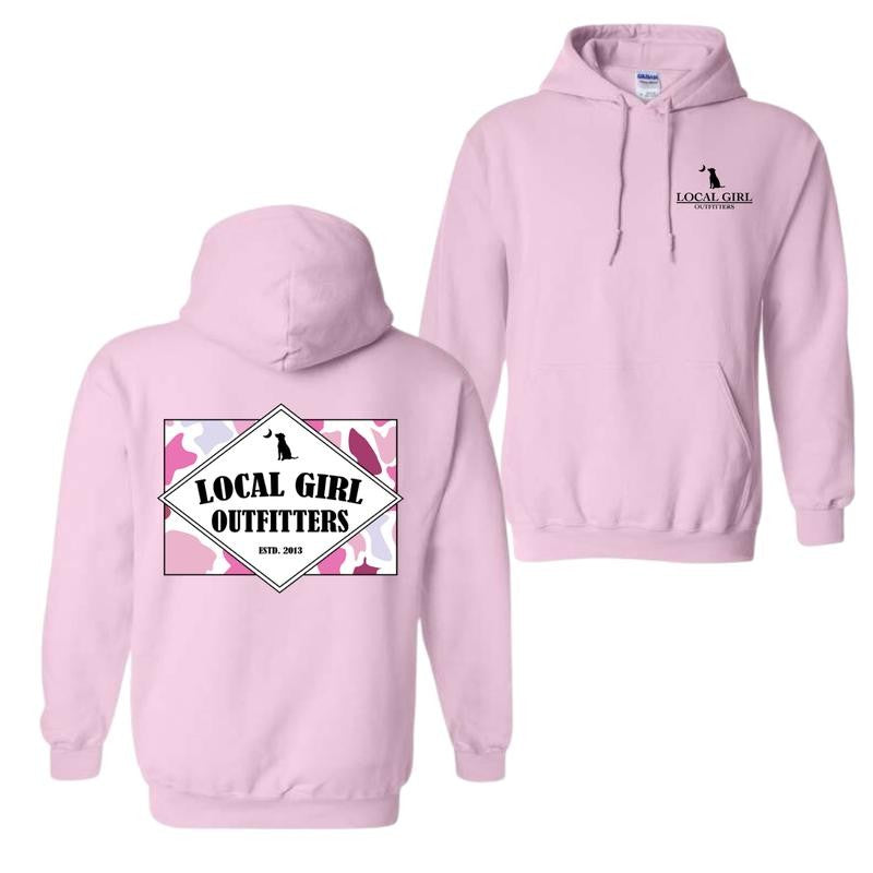 Local Girl Founder Flag Hoodie in Pink Hoodie and T-shirt