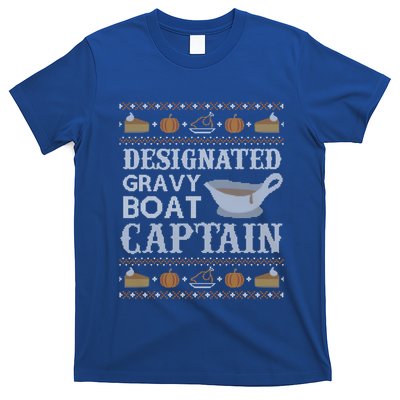 Ugly Thanksgiving Sweater Gravy Boat Captain Gift T-Shirt