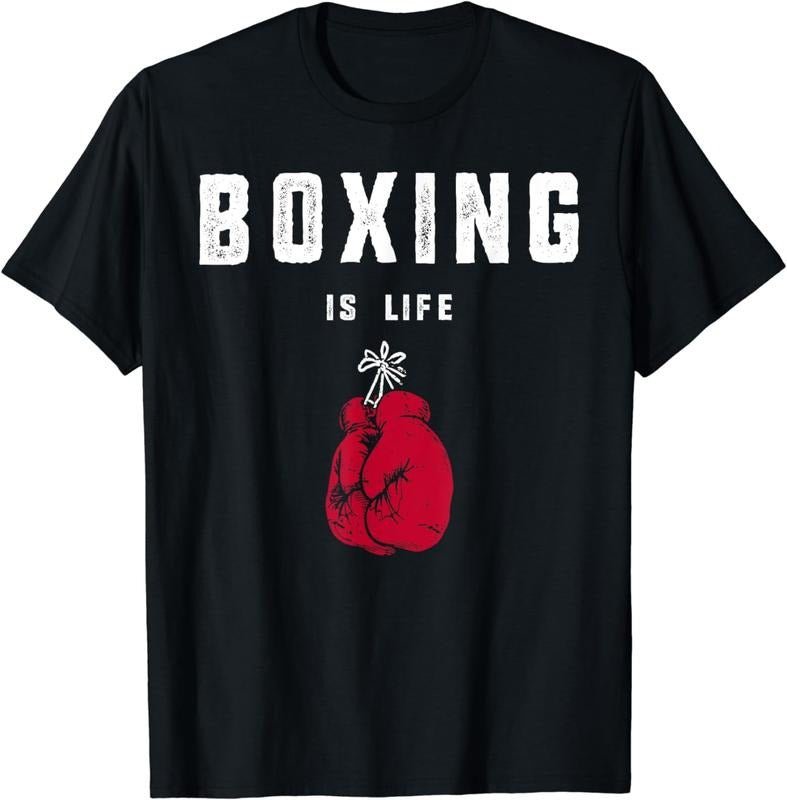 [100% Cotton]Mens Boxing is Life T shirt T-Shirt