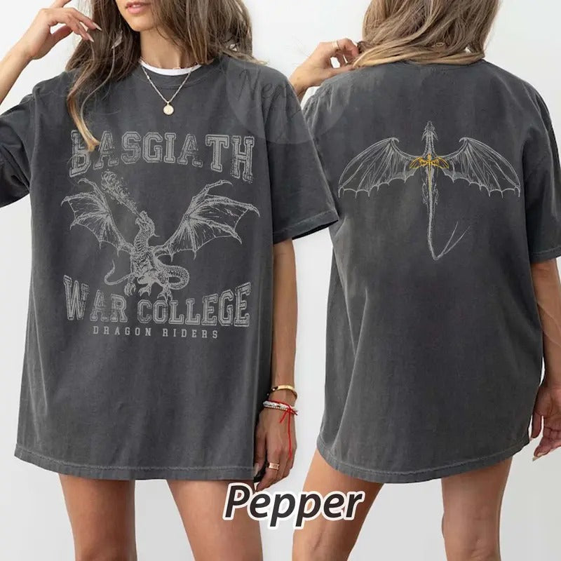 2 slides, Fourth Wing Sweater, Basgiath War College Sweatshirt, Fourth Wing Shirt, Dragon Rider Shirt, Bookish Shirt, The Empyrean Series