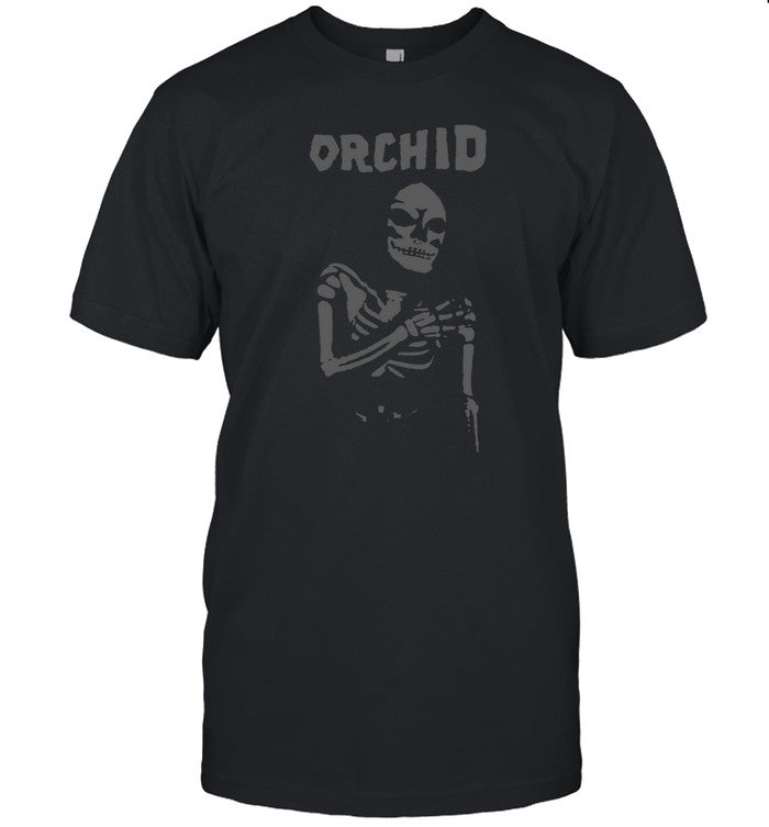 Deathwishinc Orchid Chaos Skeleton Silver T Shirt