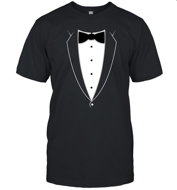 Tstars Black Bow Tie Suit Shirt