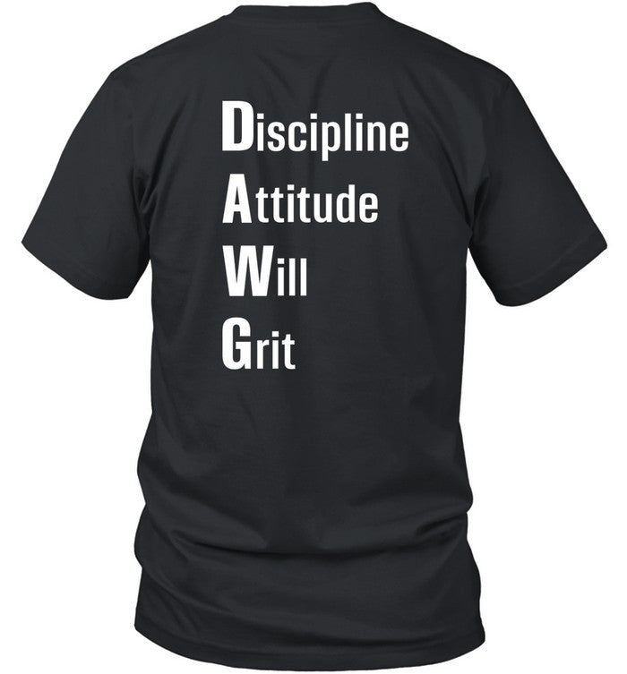 â€ªMalik Nabers Wearing Dawg Discipline Attitude Will Grit Shirt
