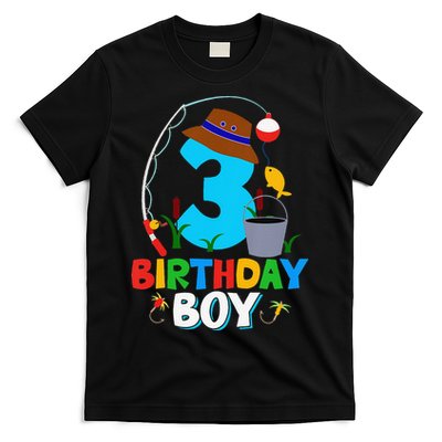 3rd Birthday Fishing Fish Bday Party Decorations T-Shirt