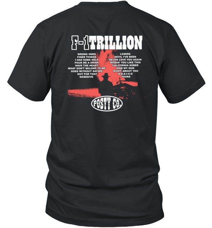 F-1 Trillion Tracklist Tee Shirt