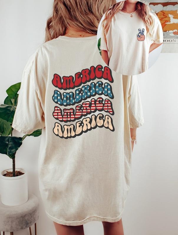 4th of July tee, Retro funny fourth shirt, Womens 4th of July shirt, America Patriotic Shirt
