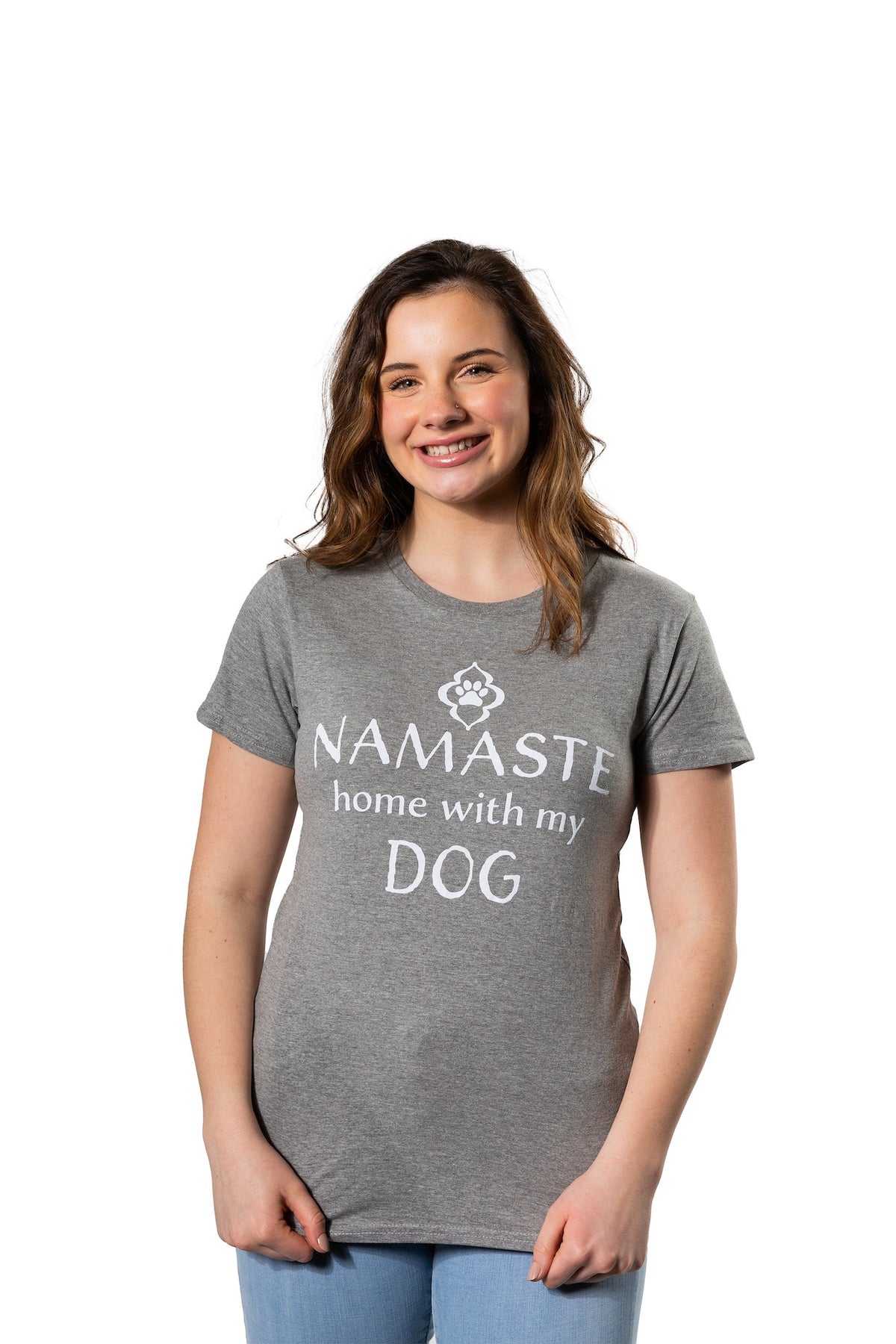 Namaste Home With My Dog Women's T Shirt