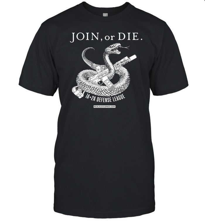 Alex Jones Wearing Join Or Die T-Shirt