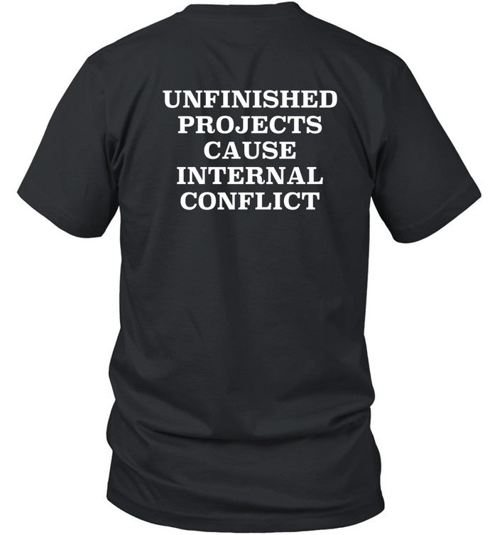 Black Cactus Unfinished Project Cause Internal Coict T-Shirt