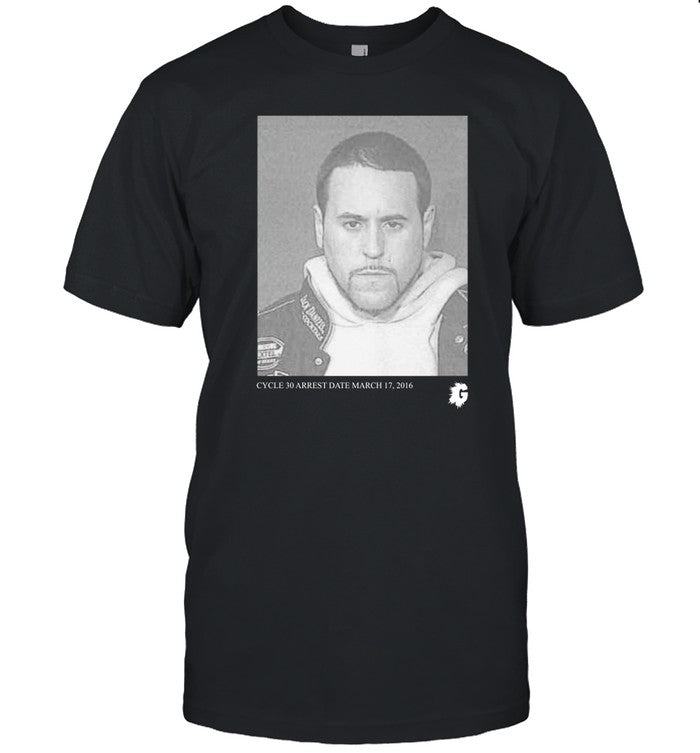 Gorilla Nems Mugshot Cycle 30 Arrest Date March 17 2016 T Shirt