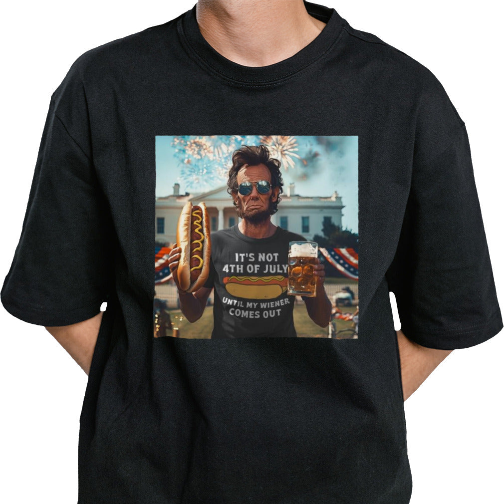 Abraham Lincoln Hotdog Itâ€™s Not 4th Of July 2024 shirt