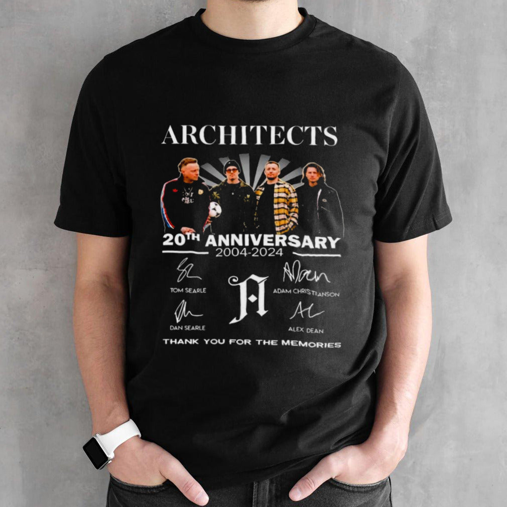 Architects Members 20th Anniversary 2004-2024 Thank You For The Memories Signatures Shirts