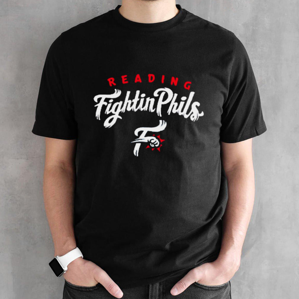 Awesome reading Fightin Phils Gildan Softstyle Navy Primary Logo T Shirts