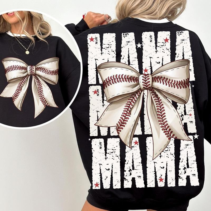 Baseball Mama Shirt, Coquette Bow Shirt, Baseball Bow Shirt, Baseball Mom Shirt, Retro Baseball Shirt, Game Day Sublimation, Sports Shirt