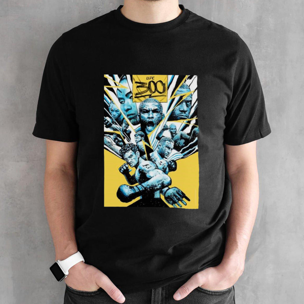 Black UFC 300 Pereira vss. Hill Artist Series shirts