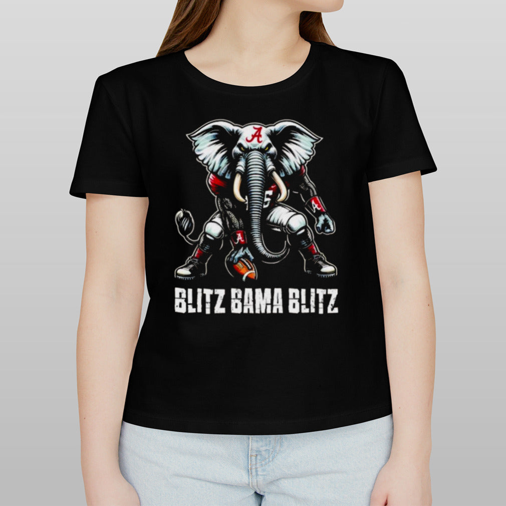 Blitz Bama Blitz Alabama Muscular Elephant Mascot T-shirt