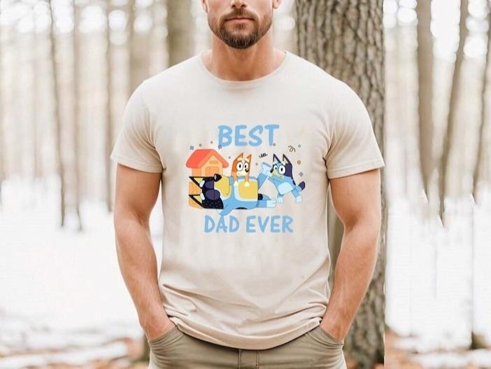 Bluey Bandit Best Dad Ever, Dad Birthday Gift, Bluey Tee, Bluey Bingo Family Shirt, Bluey Family Shirt, Cool Dad Club Shirt