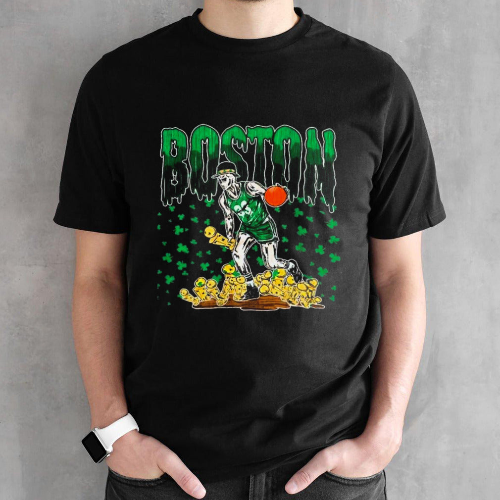 Boston Celtics Skeleton Basketball Wicked Weaves T-shirts