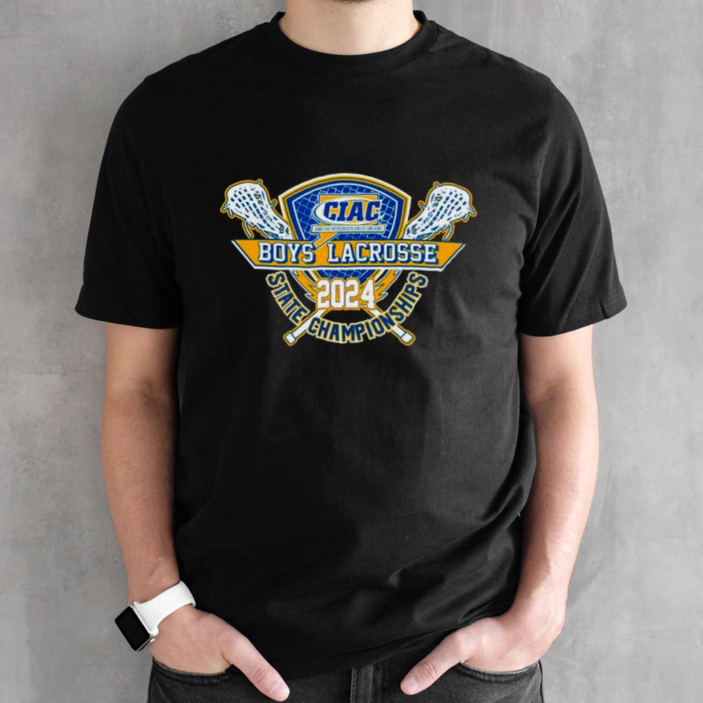 CIAC 2024 Boys Lacrosse State Championship logo shirts