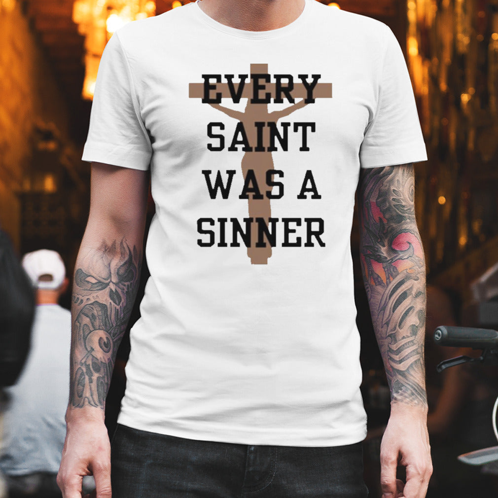 Chris Brown Wearing Every Saint Was A Sinner Shirt