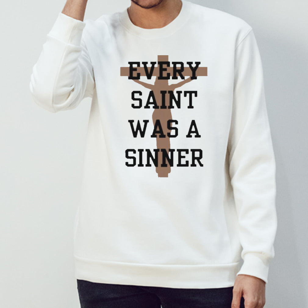 Chris Brown Wearing Every Saint Was A Sinner Shirt