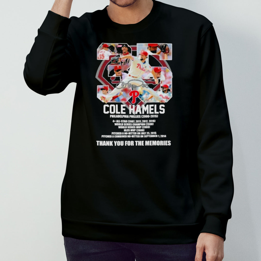 Cole Hamels Philadelphia Phillies Baseball Team Thank You T-Shirt