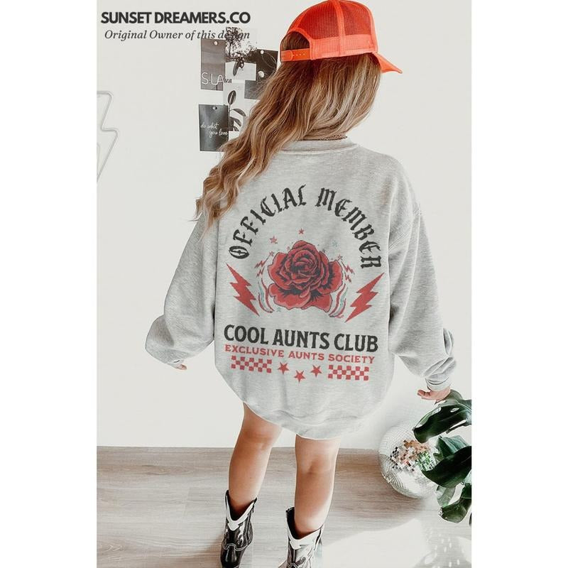 Cool Aunts Club Aunt Sweatshirt Cotton Womenswear