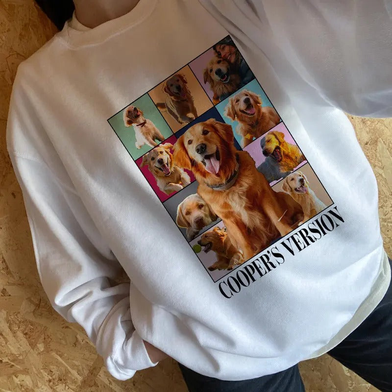 Custom Era Tour Shirt, Custom Dog Shirt, Personalized Dog Bootleg Shirt, Custom Pet Portrait Shirt, Pet Photo Shirt, Custom Dog's Version Christmas Gift Idea 2024style{n002}2