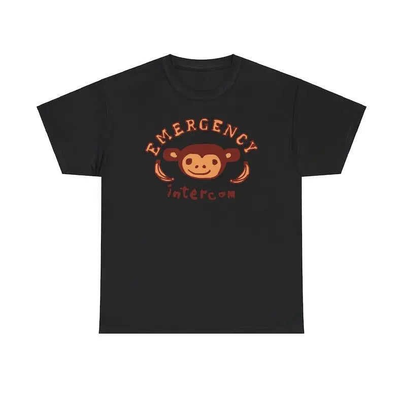 Cute Emergency Intercom Monkey Logo Unisex Cotton Tshirt, Trendy Shirt Top Streetwear Tropical