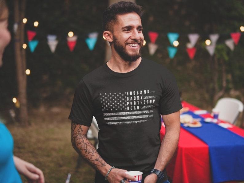 Dad USA Flag Patriotic Shirt Fathers Day Gift For Father T shirt Gifts For Dad Patriotic Shirts For Men Best Dad Gifts style 02