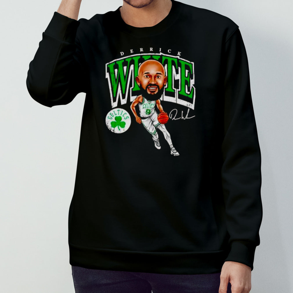 Derrick White Boston Celtics signature cartoon shirts